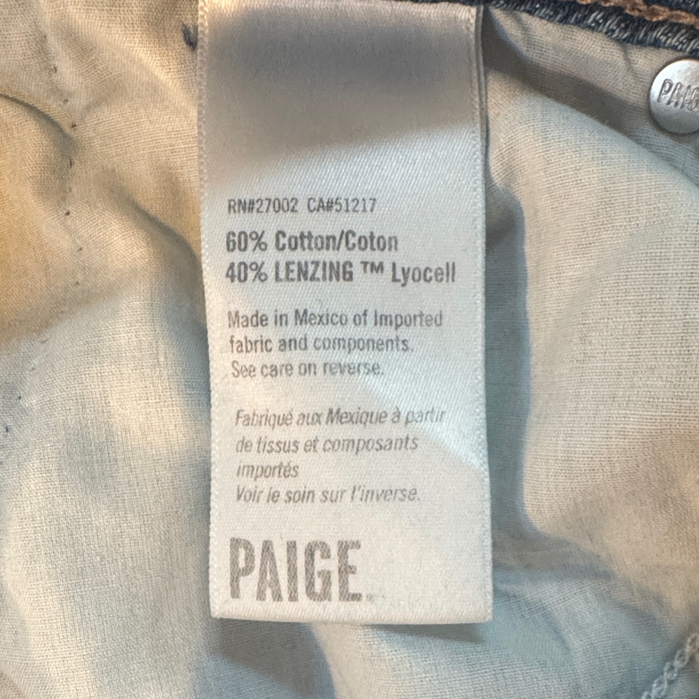 PAIGE Portia Wide-Leg Flare Jeans with Dark Blue Side Stripe - Blue - Picture 11 of 12